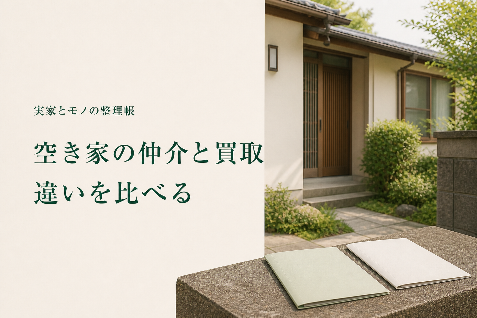 空き家の仲介と買取の違いを比較する