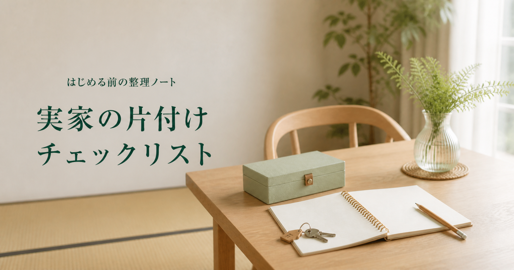 実家の片付けチェックリストのアイキャッチ