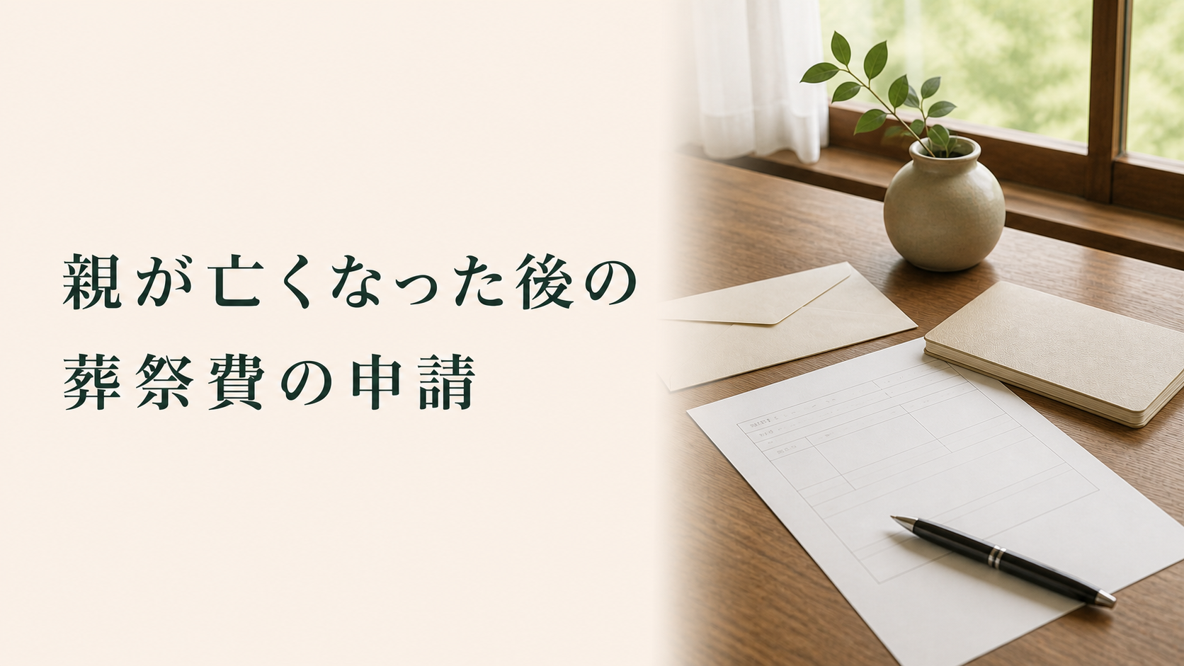親が亡くなった後の葬祭費申請を示すアイキャッチ