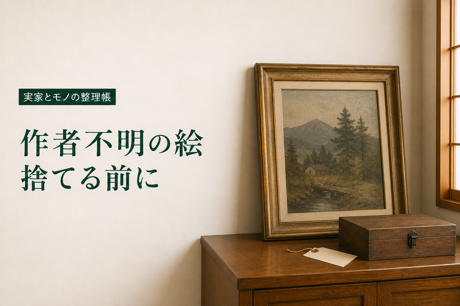 実家で見つかった作者不明の絵と、捨てる前に確認すること